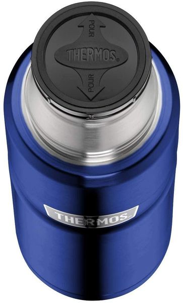 Термос 470 мл из нержавеющей стали с чашкой Thermos Stainless King Flask синий 170016 фото