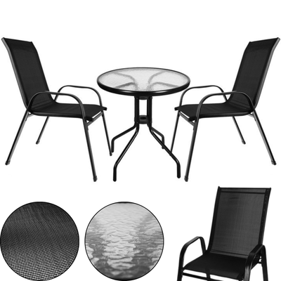 Комплект меблів для саду та тераси стіл + 2 стільці Gardlov 20707 фото