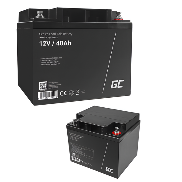 Акумуляторна батарея з терміном служби до 5 років Green Cell VRLA AGM 12V 40Ah (AGM22) Hnrt_4226 фото