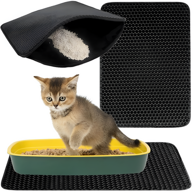 Двошаровий килимок для котячого лотку Purlov  15656 фото