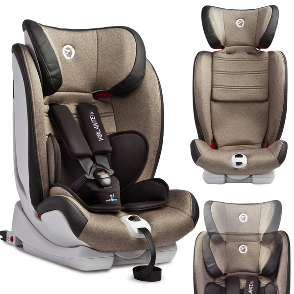 Автокресло детское 9-36 кг с регулировкой спинки Caretero Volante Fix Limited Beige Hnrt_3384 фото