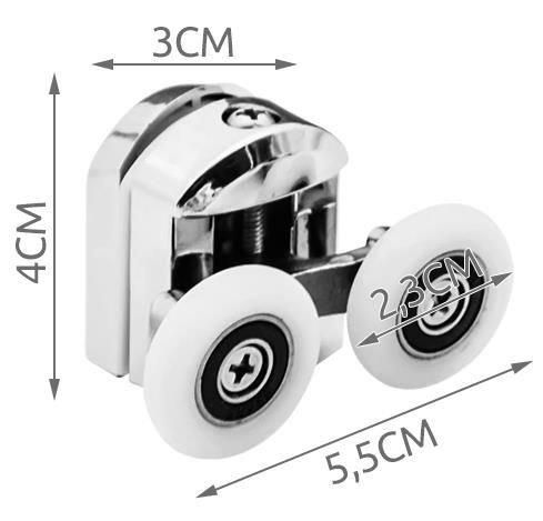 Подвійні ролики для душових кабін та гідромасажних боксів 8 шт. Ruhhy  9647 фото