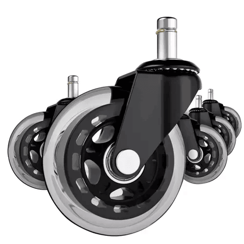 Безшумні роликові колеса з гуми для офісного крісла та стільця Malatec 20312  20312 фото