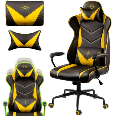 Геймерське крісло для комп'ютера до 120 кг жовто-чорне Sofotel Blitzcrank 2592  2592 фото